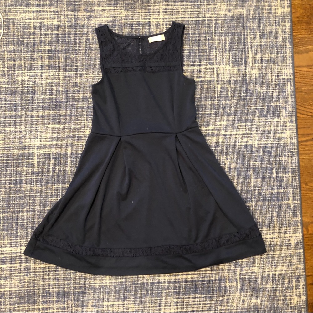 Altar’d state navy dress with lace
